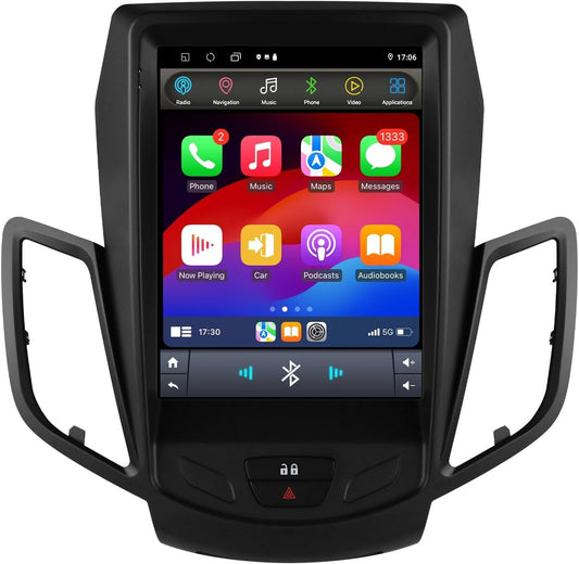 Ossuret Autoradio voor Ford Fiesta (2009-2017), 9,7 Inch Android 14 Touchscreen 2+32GB GPS Navigatie met Carplay Android Auto Stuurwielbediening Bluetooth DSP TPMS OBD2 DAB+