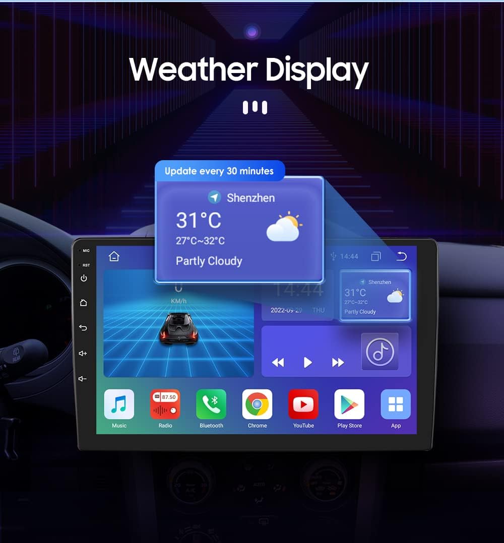 Ossuret autoradio voor Ford Focus Exi MT 2 3 Mk2 / Mk3 (2004-2011), 9 inch QLED touchscreen 4+32GB Android 12 GPS navigatie met Carplay weather Bluetooth USB WC WiFi DSP USB