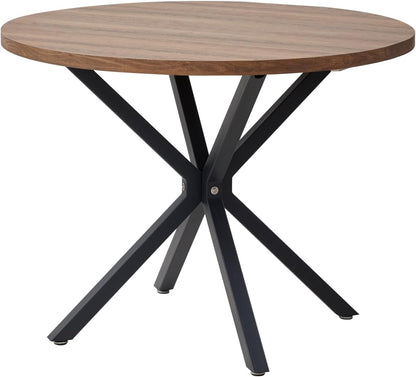 Salontafels - Tafel - Eettafel - Keukentafel - 76,5 cm x 54 cm - 100 diameter - Donkerbruin