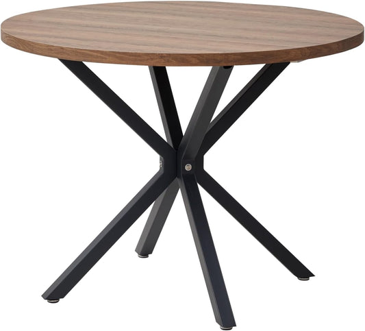 Salontafels - Tafel - Eettafel - Keukentafel - 76,5 cm x 54 cm - 100 diameter - Donkerbruin
