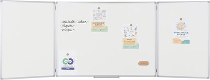 Bi-Office TR01020509790 Earth-It Maya aluminium frame Trio whiteboard