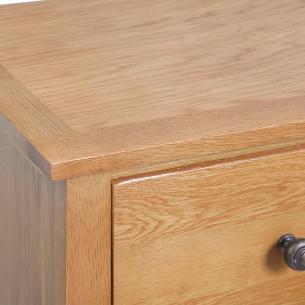 vidaXL Chest of drawers high 45x32x110 cm solid oak