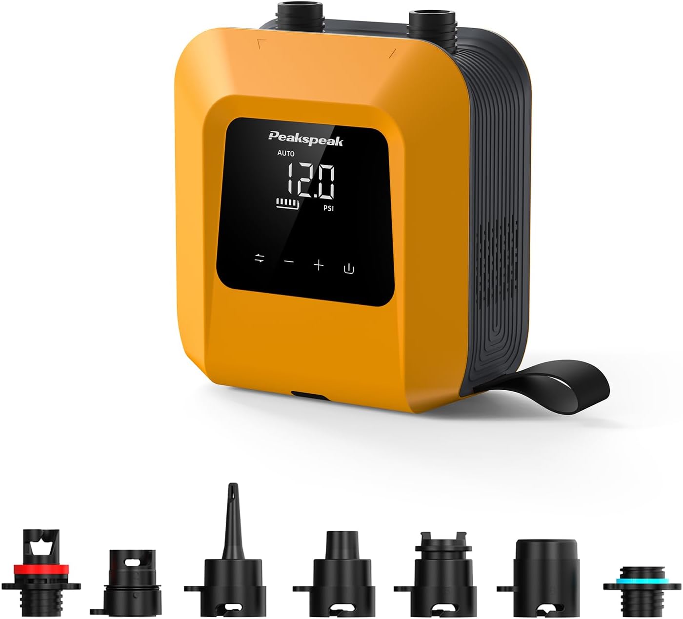 Peakspeak 20 PSI elektrische peddelboardpomp S1 – draagbare SUP-luchtpomp, oplaadbare batterijvoeding, intelligente inflatie en deflatie, auto-off voor SUP-boards, boten, kajaks en tenten