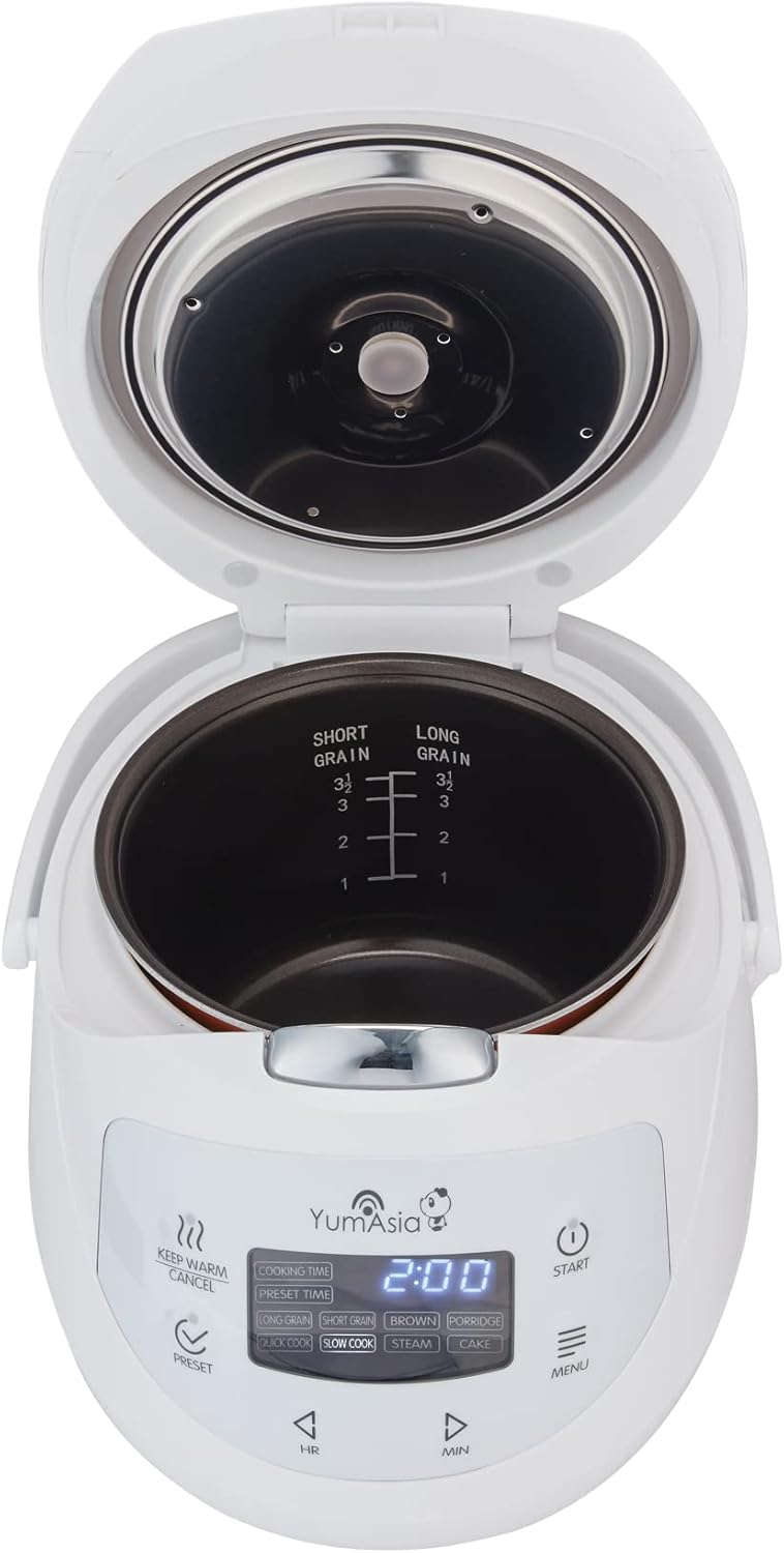 Rijstkoker – Mini Rijstkoker Wit – Multicooker – Stoomkoker – Rijststomer – 0,63 Liter Voor 1-3 Personen – 4 Rijstprogramma’s En 4 Multicooker-Functies