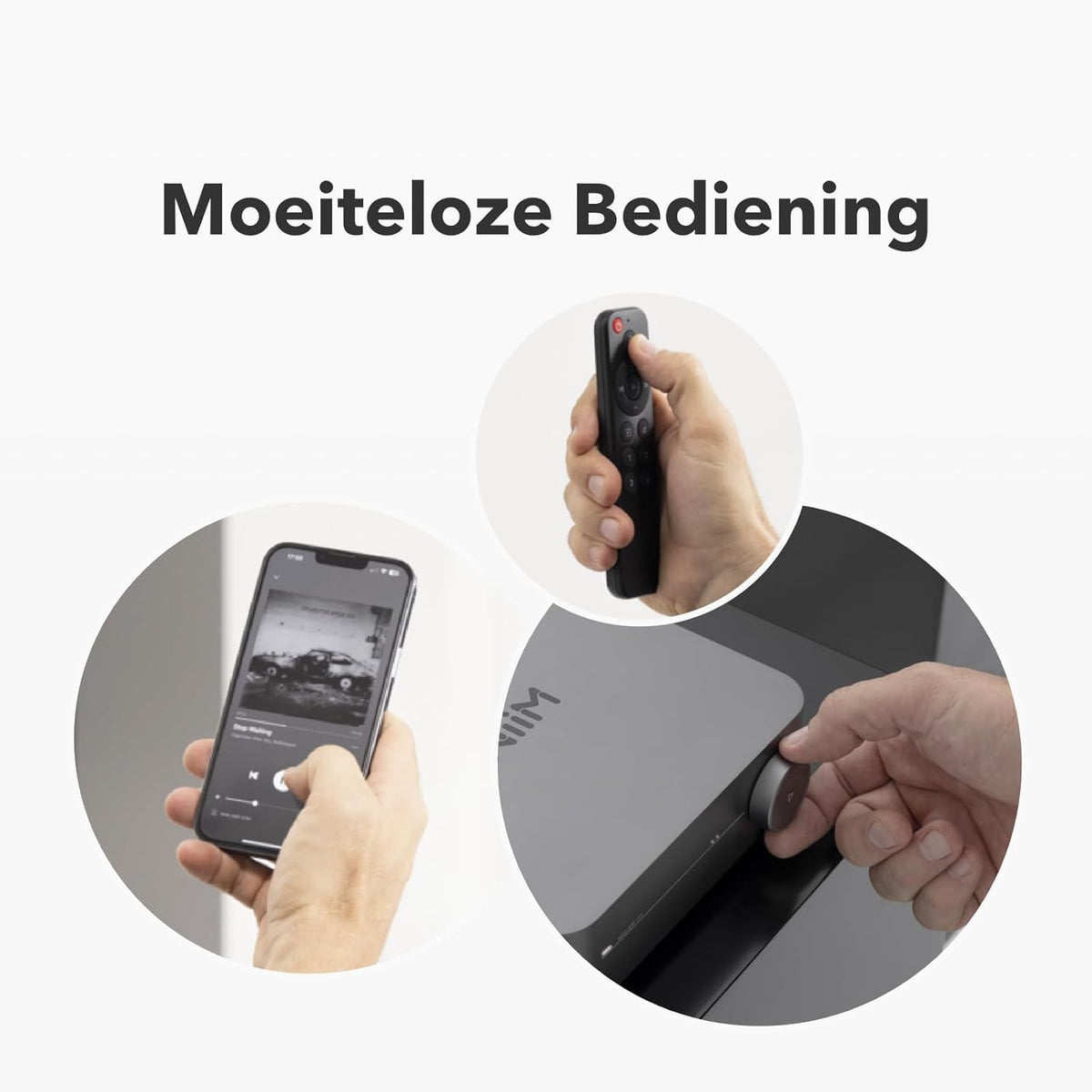 WiiM Amp Pro: Multiroom streamingversterker | Compatibel met Chromecast, Alexa | HDMI, Spraakbesturing | Stream vanaf Spotify, Amazon Music, Tidal en meer - Donkergrijs