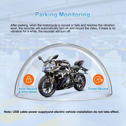 VSYSTO Motorfiets Carplay Scherm, Draadloze Carplay en Android Auto, GPS Navigatie, Parkeermonitoring, Bandenspanningssensoren, 5-Inch WiFi Dashcam 1080P Voor- en Achtercamera (CS5PRO)