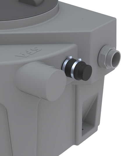 Hefstation voor grijswater en regenwater – Opvoerstation – Pompstation – Afvoerstation – Ingraafbare pompinstallatie – 4 ingangen – Automatische vlotter