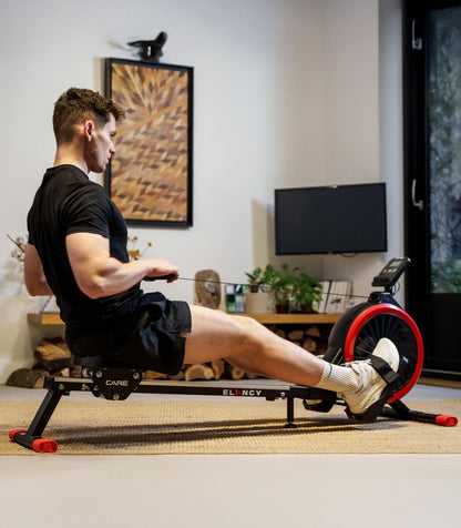 Care Fitness - Rowing machine - Elancy - Non-slip pedals - Silent magnetic brake - 16 resistance levels - 7 functions - QUORE