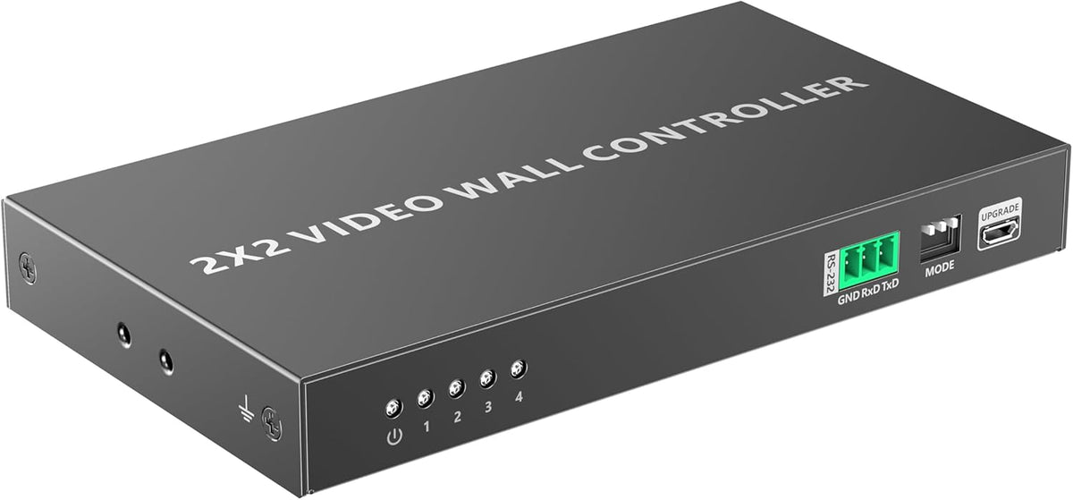 PremiumCord HDMI-wandcontroller, 1 video-ingang voor 4 displays, 8 weergavemodi, Full HD 1080p 60 Hz, HDMI 1.4, HDCP 1.4, metalen design, zwart