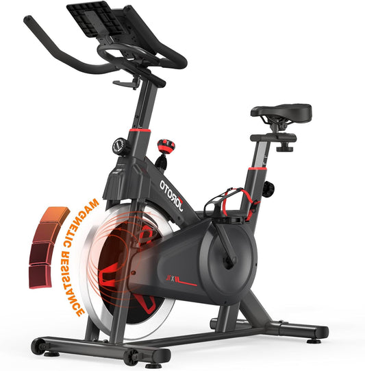 Hometrainer – Fitnessfiets – Indoor Bike – Trainingsfiets – Magnetische Hometrainer – 10 kg Vliegwiel – 4-weg Verstelbaar Stuur en Zadel - QUORE