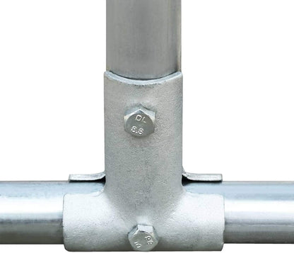 XXL chicken coop with spout, galvanised steel, 5 x 1 x 1.5 m, silver, waterproof, lockable, durable, stable - for chickens, chickens, ducks, geese etc.