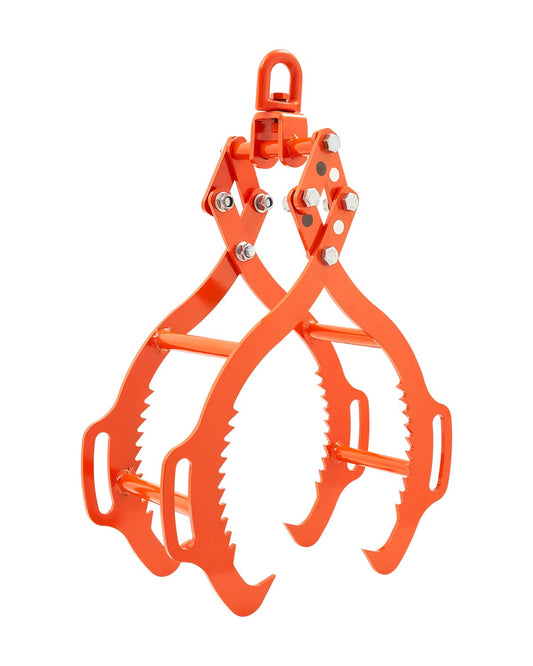 VEVOR Stone Lifting Pliers 812 mm with 4 Claws, Pliers for Logs, Rotatable, Steel, Lifting Capacity 1000 kg, Serrated Claw Design, Tractor Pliers, Carriage