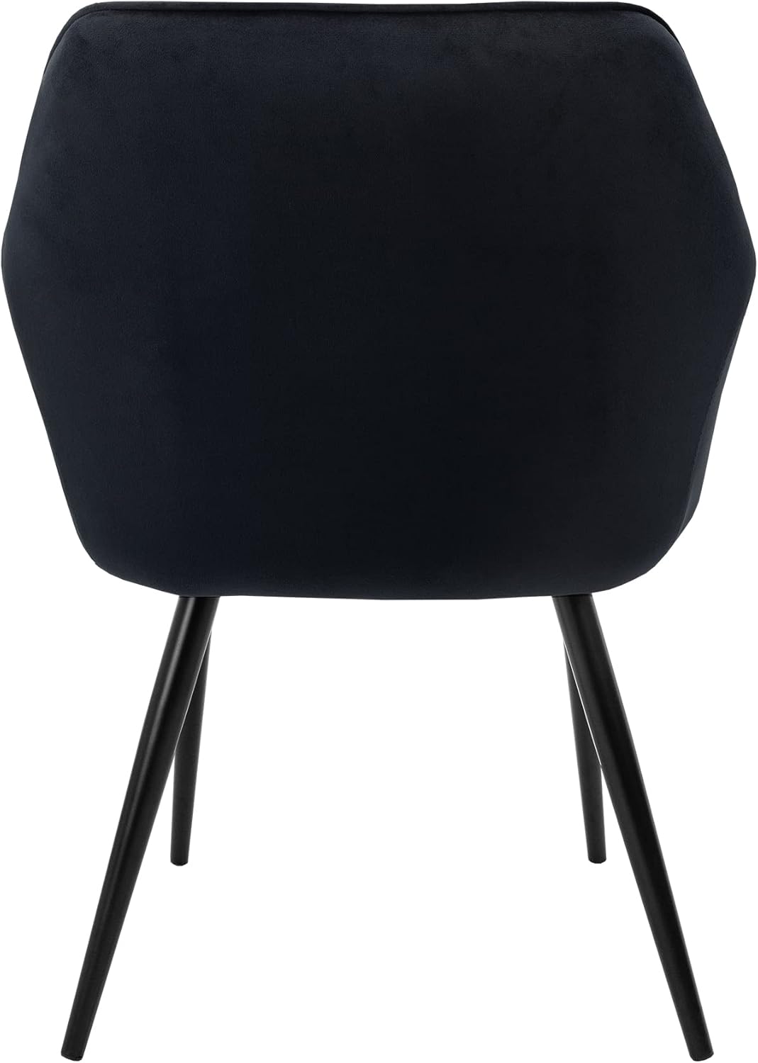 Eetkamerstoelen – Stoelen – Eettafelstoelen – Armstoel – Design Stoelen – Zwart Fluweel – Ergonomisch Comfort – Metalen Poten