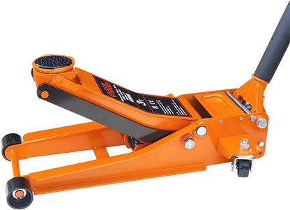 AIM Tools Hydraulische krik, 3T draagkracht, garagekrik, laag profiel, max. hefhoogte 500 mm, garagekrik voor SUV's en terreinwagens 161223