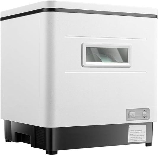 60L Table Dishwasher, Mini Dishwasher, Compact Dishwasher, Freestanding Dishwasher, Without Water Connection, 360° Spray Function, 3D High Pressure Spray Technology, UV Sterilization, 1500 W