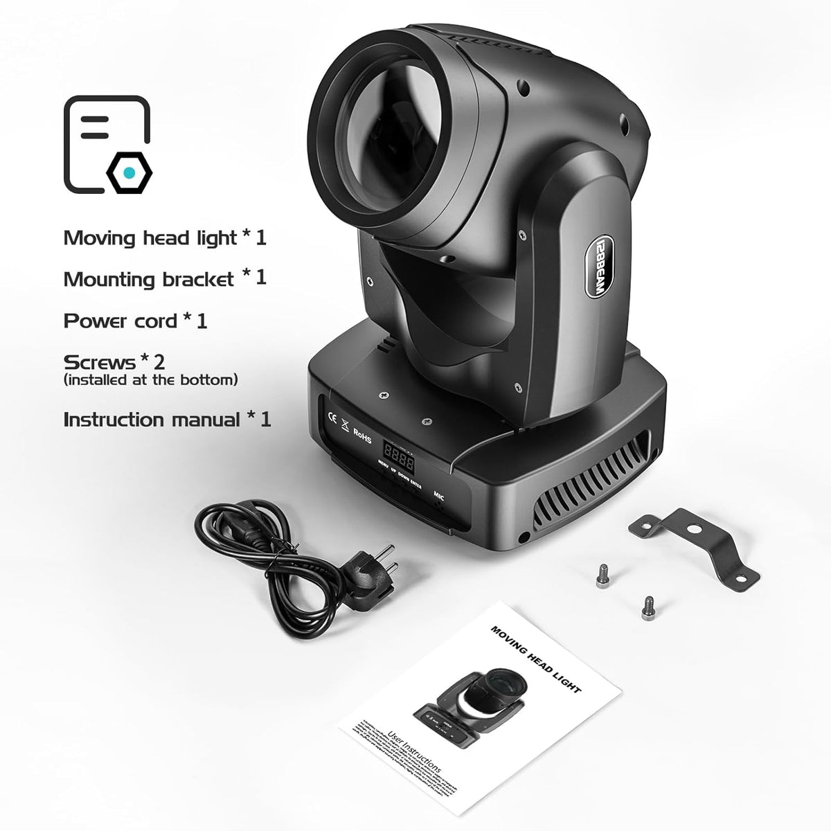 Beam DMX512 Beam DMX512 Prism Effect Disco DJ Light 11/13CH Channel for bars Birthday Party Clubs KTV Wedding - QUORE