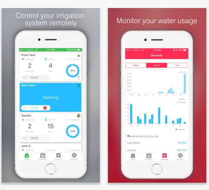 Netro Smart 12-Zone WiFi Sprinkler Controller, Weer bewust, Afstandsbediening