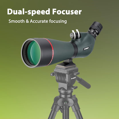 Svbony SV406P 80ED Spotting Scope met 2MP Wifi-Camera, Dubbele Focus, Vervangbaar 1,25-Inch Astronomie-Oculair, ED-Glas Bak4-Prisma FMC-Optica Waterdichte Spotting Scopes voor Vogels Kijken