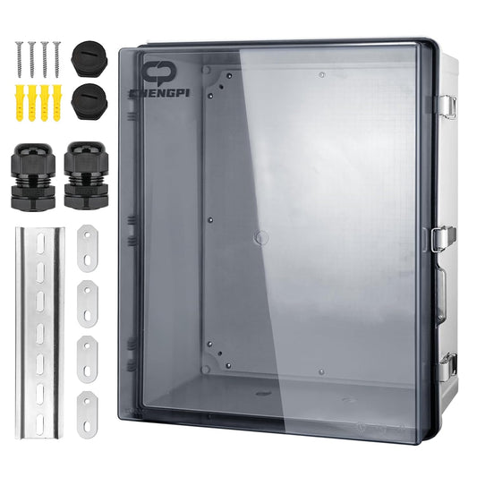 Waterdichte verdeelkast voor buiten, IP66 aansluitdoos, ABS, elektrische aansluitkast, doe-het-zelf kunststof behuizing, bedradingsschakelaar, box, 430 x 530 x 200 mm