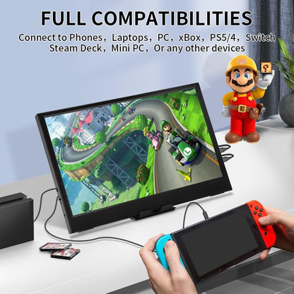 Portable Monitor 11.6 Inch HD IPS – USB-C & HDMI Second Screen for Laptop, Mac and PC, Lightweight External Monitor for Work, Travel and Home Office - QUORE