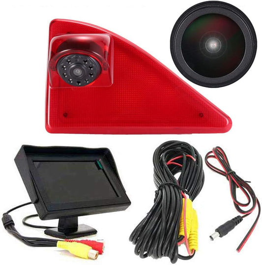 HD IP68 Derde Gemonteerde Daklamp Remlicht Achteruitrijcamera Achteruitrijcamera Kan Hoek Infrarood Nachtzicht aanpassen voor Opel/Movano/Renault Master/NV400+4.3 ''Monitor