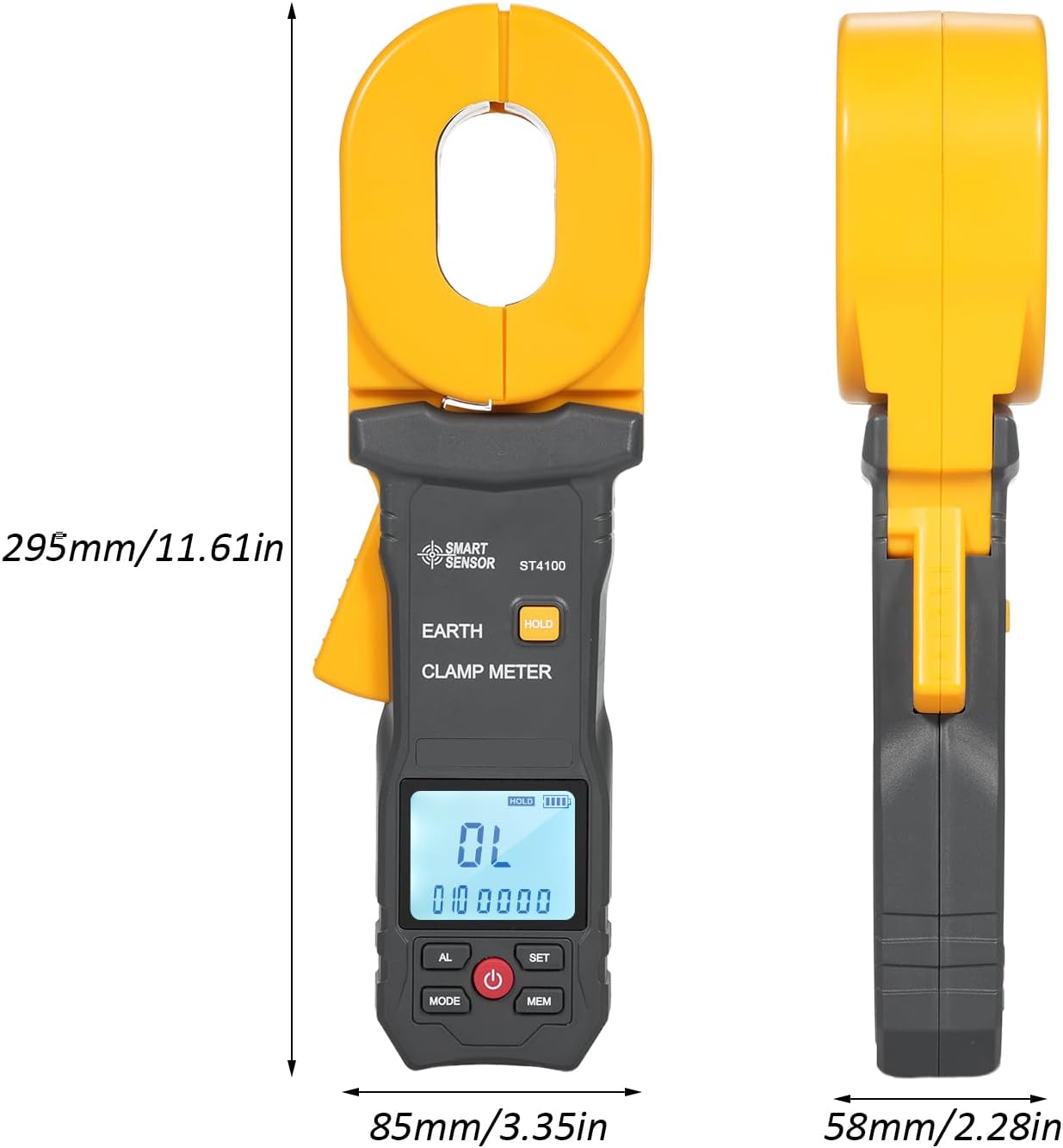 Aardingsweerstandstester – Aardweerstandsmeter – Digitale Tangmeter – Stroomtang – Ampèremeter – 0,01-500 Ω Bereik – Opslag Voor 500 Meetresultaten