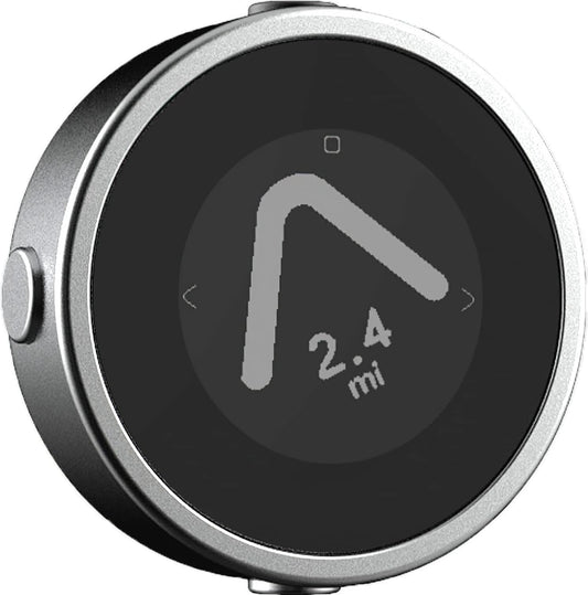 Beeline Moto GPS-computer - zilver | Wereldwijde routeplanning | Weerbestendig | USB opladen | satellietnavigatie voor motorfiets en scooter met riembevestiging