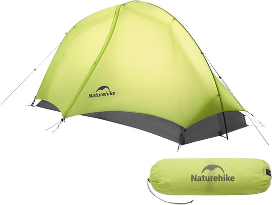 Naturehike PU1500+, ultralichte tent, 780/960 g, waterdichte campingtent, 3-seizoenen wandeltent, 1/2 persoon, voor snelle wandelingen, fietstochten en motortochten