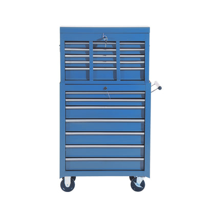 Mobiele Werkplaatswagen – Gereedschapswagen – Werkplaatswagen – Trolley – Gereedschapskist – 16 Laden Met Slot – Robuust Stalen Frame – Rood