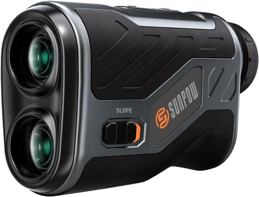 SUNPOW Golf Afstandsmeter met Helling, 1200 Yards, 7X Hoge Precisie Afstandsmeter Loep voor Golf & Jacht, Vlaggenstok Vergrendeling Trilling, Oplaadbare Afstandsmeter met Magnetische Strip