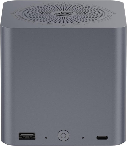 Beelink ME Mini PC, Desktop NAS, Intel Alder Lake N95 (4C/4T, up to 3.4GHz), 12GB LPDDR5, 64GB M.2 SSD, Mini Computer, 6 M.2 SSD Slots, WLAN 6, Bluetooth 5.2, Dual LAN 2.5GHz - QUORE