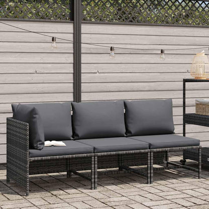vidaXL 1/4/5x Footrest Sectional with Cushion Poly Rattan Multiple Colors - QUORE
