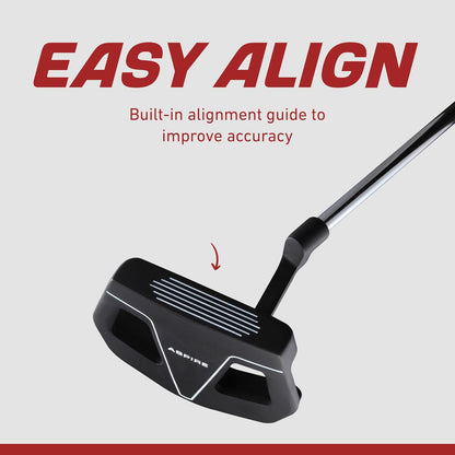 Aspire XD1 Teen Golf Club Set for Ages 13-16 (5'1"-5'6") - Left/Right-Handed Complete Youth Golf Club Set with Driver, Hybrid, 7-PW Irons, Putter, Stand Bag & 3 Headcovers (Right Hand)
