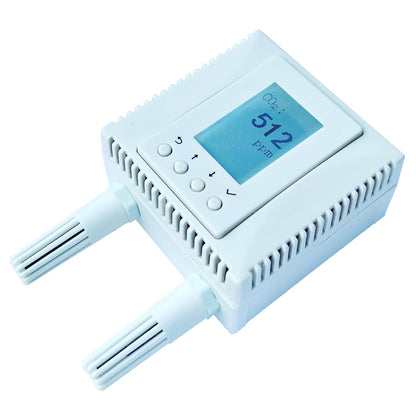 Luchtkwaliteitsmonitor voor binnen, 4-in-1 temperatuurvochtigheid CO2 TVOC-sensor, AWS/Azure/Tuya IoT-netwerkondersteuning met PoE, LCD-scherm, protocol: MQTT, BACnet, SNMP, Modbus TCP