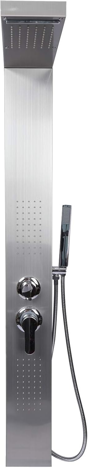 Multifunctioneel Douchepaneel – Douchepaneel – Douchekolom – Regendouche – Massagejets – Roestvrij Staal – 150 cm Handdoucheslang