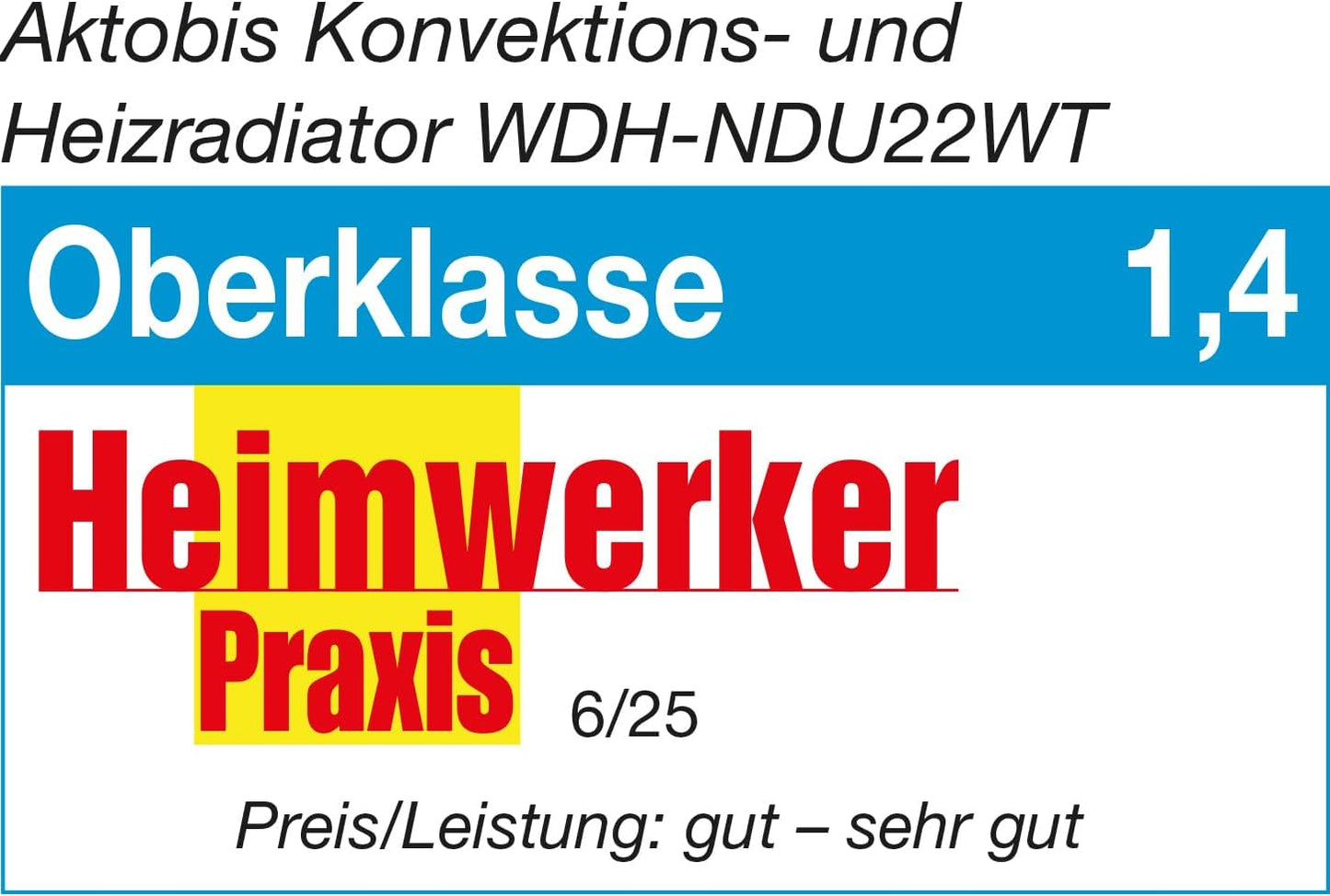 Aktobis Convectie- en Verwarmingsradiator, Elektroverwarming WDH-NDU22WT met WiFi-functie, Touchscreen, Afstandsbediening en Timer (2,2 kW) IP24
