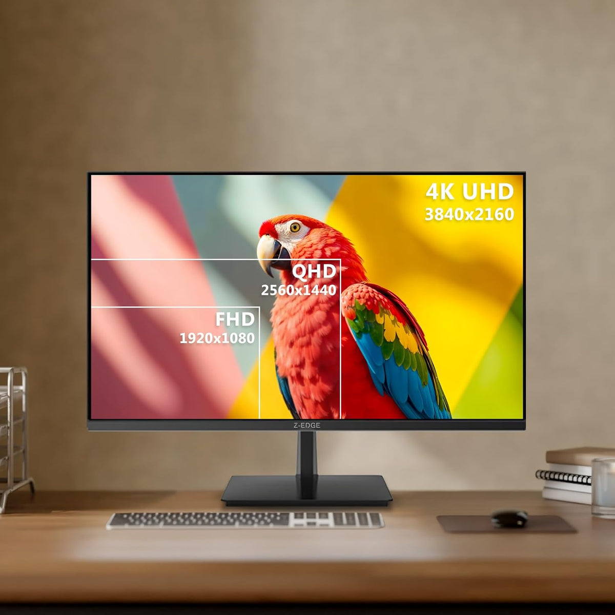 4K Monitor, Z-Edge 28 Inch IPS Monitor, UHD 3840 x 2160 IPS Computer Monitor, 300cd/m², 120Hz Refresh Rate, 4ms Response Time, U28I4K Ultra Thin Bezel