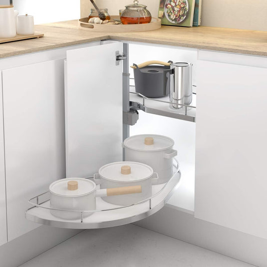 Menage Confort Schuiflade Dolphin I hoek, wit melamine, breedte van het meubel: 400 mm
