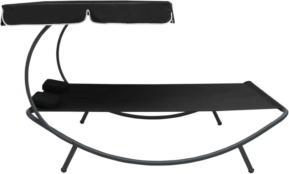 Dubbele Ligstoel – Zonnebank – Tuinbed – Lounger – Ligbed – Weerbestendig Oxford Stof – Groot Zonnedak 200x173x135 cm