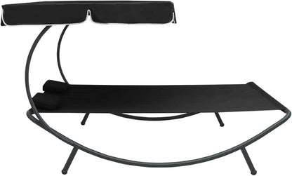 Dubbele Ligstoel – Zonnebank – Tuinbed – Lounger – Ligbed – Weerbestendig Oxford Stof – Groot Zonnedak 200x173x135 cm