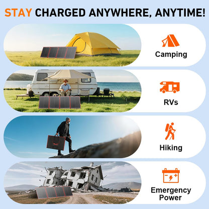 DOKIO 200W draagbare opvouwbare zonnelader Outdoor Travel oplaadbare opvouwbare tas met 20A-controller voor caravan camper camping Auto Boot Batterij opladen