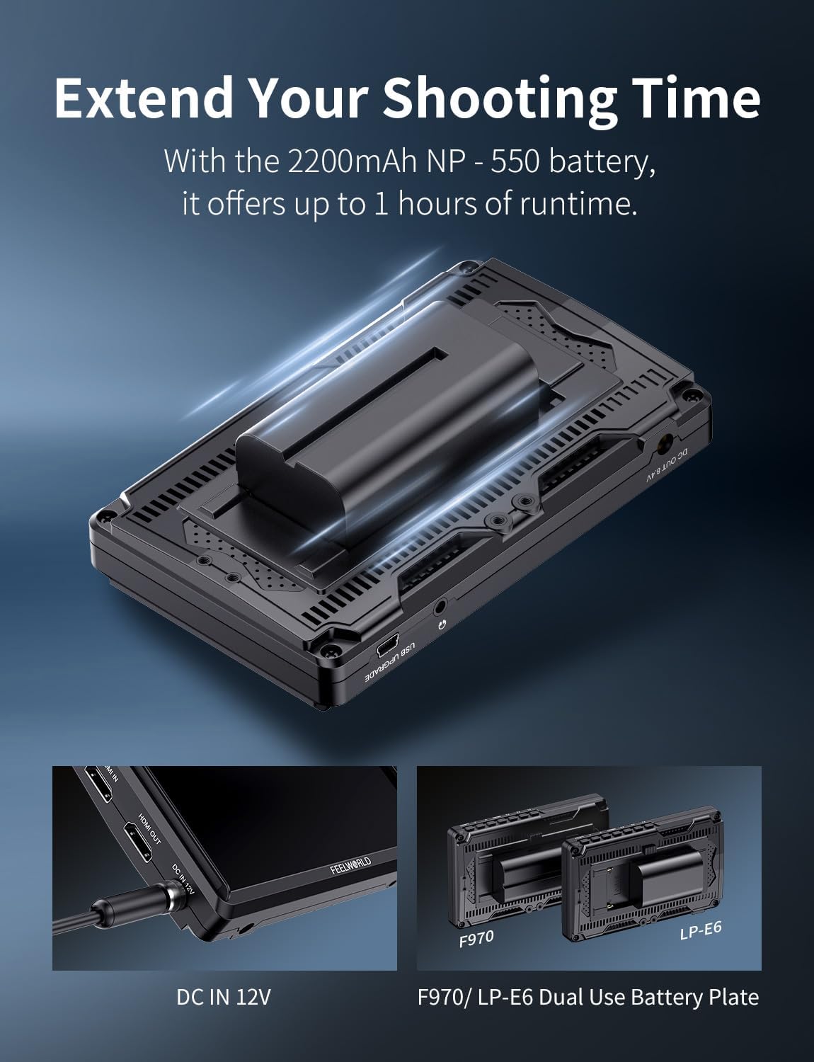 FEELWORLD S55E 5,5 inch DSLR Camera Field Video Monitor