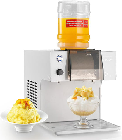 IJsmachine – Sneeuwijsmachine – IJsbreker – IJscrusher – Bingsu Machine – RVS Mes – 1,8 Liter Tank – 80 kg/dag Capaciteit – 90 Seconden Snelkoeling