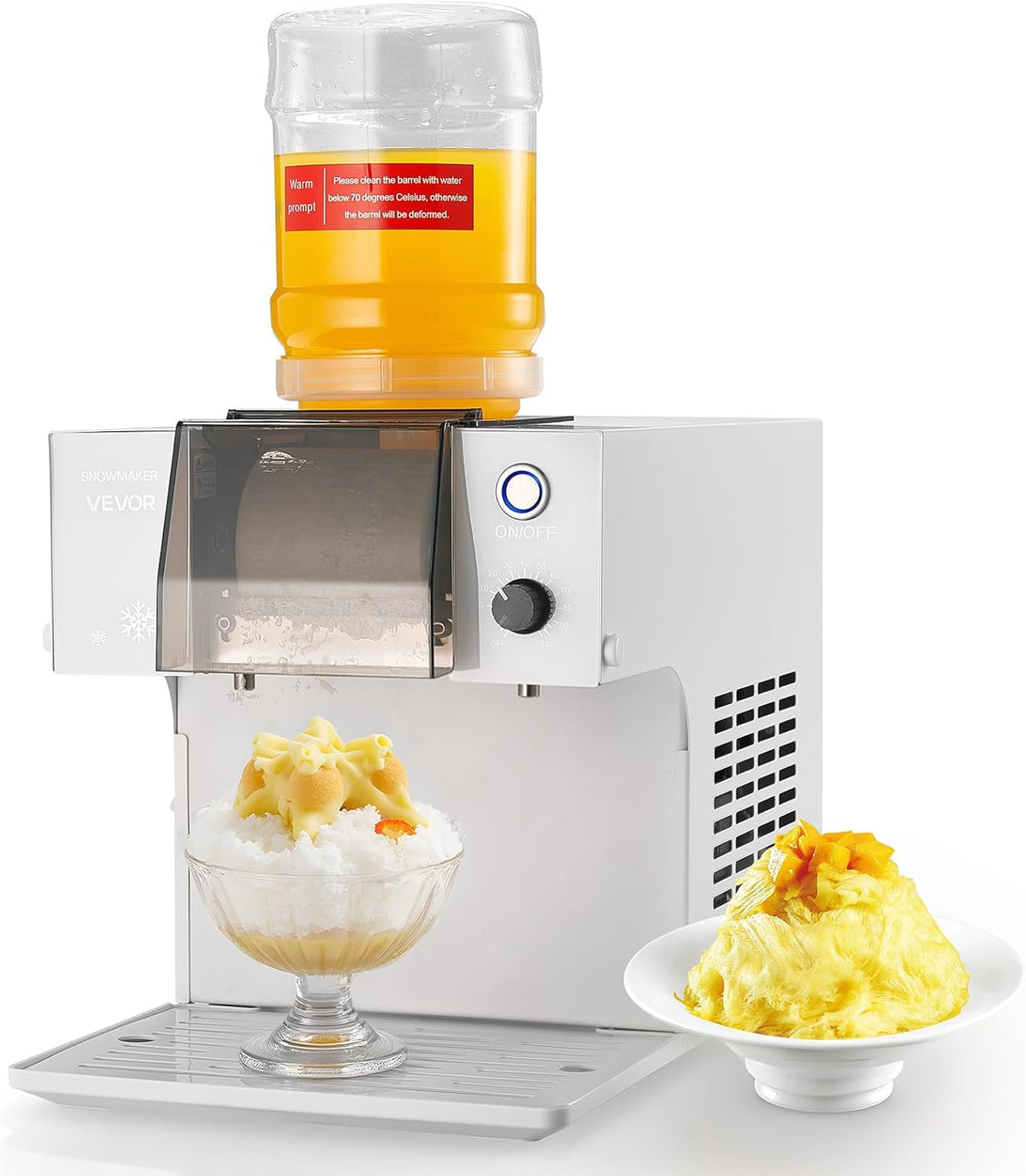 Sneeuwvlok-Ijsmachine – Ijsmachine, Ijsscheerapparaat, Bingsu Machine, Sneeuwijsmachine – 80 kg/dag – 90 sec snelkoeling