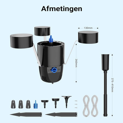 Filterset van bio-vijverfilter 90.000l, UVC-vijverzuiveraar 72W, pomp 80W, slang 25m en skimmer