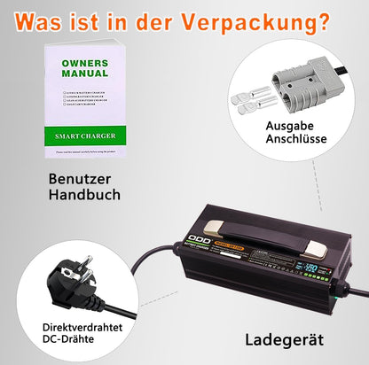 LiFePO4 Batterijlader – Acculader – Lader – Snellader – Batterijoplader – 54,75V 20A Uitgang – Aluminium Behuizing Met Ventilator