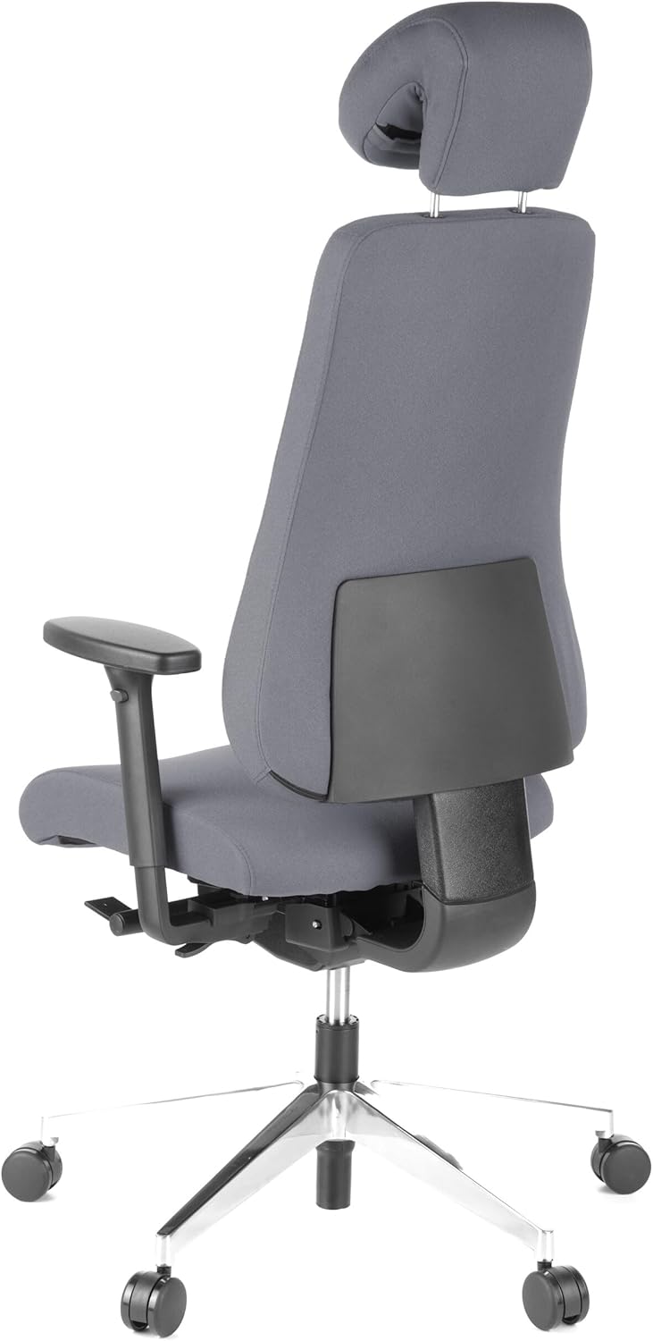 HJH Office, Pro-Tec 400, bureaustoel, directiestoel, stof, aluminium gepolijst antraciet