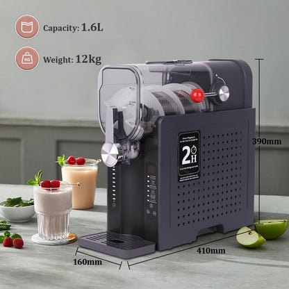 Slushy-machine, 1,6 l diepvriesdranken, slushys, cocktails, bevroren sappen, frappés en smoothies, 6 programma's, geen ijs of voorbereidingen