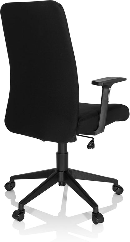 hjh OFFICE 724581 Home-Office bureaustoel COSIO I stof zwarte draaistoel gevoerd, rugleuning ergonomisch, kantelfunctie, donkerblauw, één maat