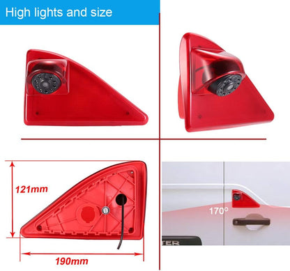 HD Auto Caravan Transporter parkeerhulp remlicht achteruitrijcamera hoek instelbaar, vervanging voor Opel/Vauxhall Movano/Renault Master/Nissan NV400 (achteruitrijcamera + 4,3 inch